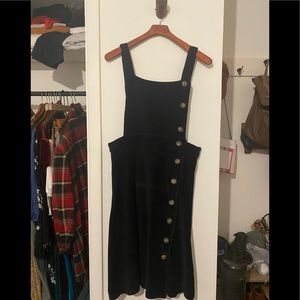 Women’s Black Corduroy Jumper Dress
